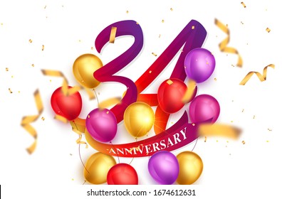 1,778 34th Anniversary Logo Images, Stock Photos & Vectors | Shutterstock