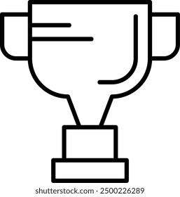 342 - Trophy Line Filled Vector Icon Design