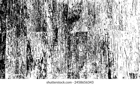 Efecto de textura de tablero de madera - Illustración libre de derechos. Texturas de Vector en blanco y negro en fondo rayado.