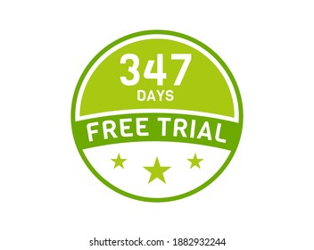 347 days free trial. 347 day Free trial badges
