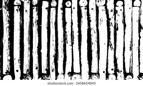 Efecto de textura de madera - Illustración libre de derechos. Texturas de Vector en blanco y negro sobre fondo de valla de pilar de madera.