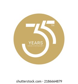 35, 35th Year Anniversary Logo, Vector Template Design element for birthday, invitation, wedding, jubilee and greeting card illustration.