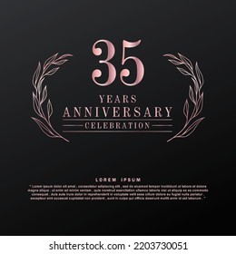 35 Anniversary celebration 3d vector template design illustration