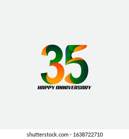 35 anniversary celebration vector concept template design illustration