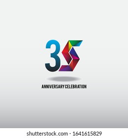 35 anniversary celebration vector concept template design illustration
