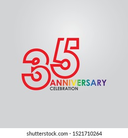 35 anniversary vector concept template design