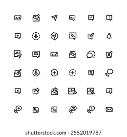 35 Costumer Service and User interface Icons Editable Stroke
