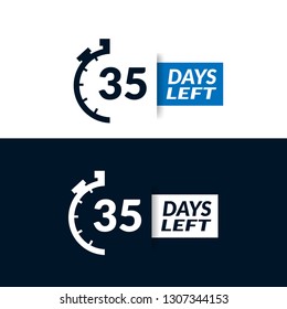 35 days left sign