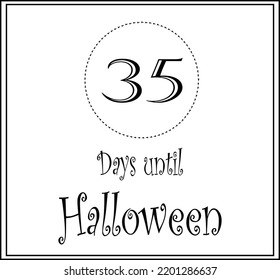 35 days until Halloween logo