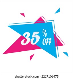 35 % de descuento en su pedido con fuente delantera y fondo blanco