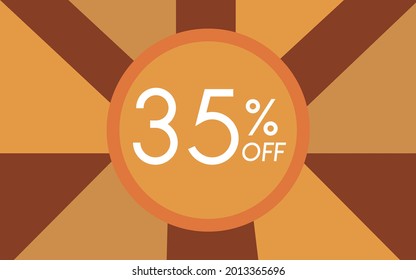 35 Discount Percent - Vintage Banner for Promotions and Others