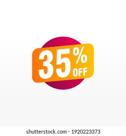 35 discount, Sales Vector badges for Labels, , Stickers, Banners, Tags, Web Stickers, New offer. Discount origami sign banner