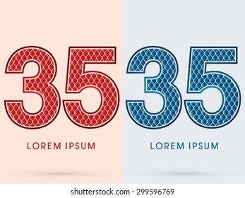 35, Font, Concept  Hot and Cool, Wire Mesh, steel, net, graphic vector.