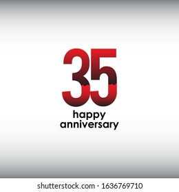 35 happy anniversary celebration vector concept template design illustration