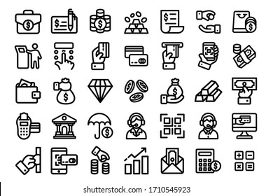 35 icons of finance and business professionals friendly to use