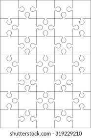 35 Jigsaw puzzle blank template or cutting guidelines : 5:7 ratio