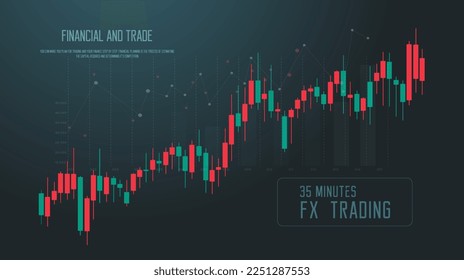 35 minute for time Frame FX trade, up trend in Stock market or forex trading graph in graphic concept suitable for financial investment or Economic trends business idea and all art work design.