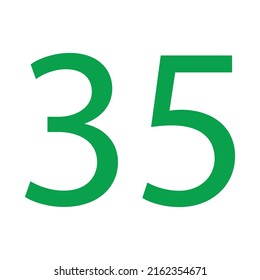 35 NUMMER EINFACHE CLIP ART VEKTORGRAFIK
