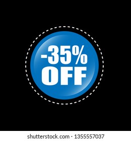 -35% OFF - glossy round button