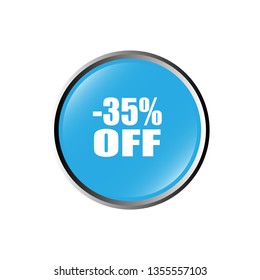 -35% OFF - glossy round button