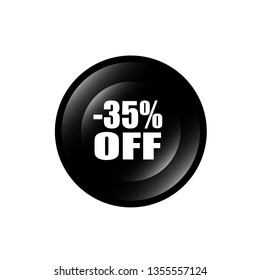 -35% OFF - glossy round button