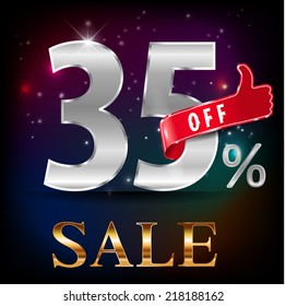 35% off, 35 sale discount hot sale with special offer- vector EPS10