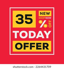 35% OFF Sale Discount, Today offer, Shop Now.