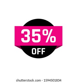 35% off Sale 35 percent Discount Marketing Promotional Poster Banner Design Vector Template