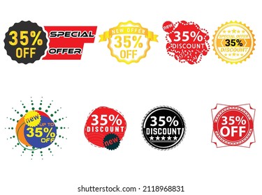 35 percent discount new offer logo and icon design bundle