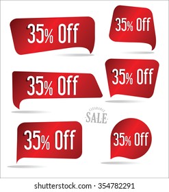 35 percent off red sticker collection