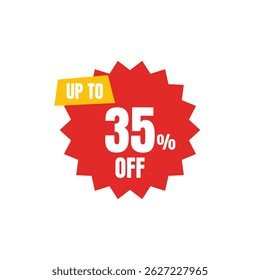 Up to 35 Percent Off Sale Badge