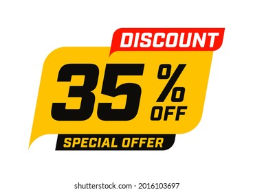35 percent off special offer discount clearance sale badge