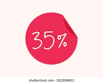 35 percent sticker, 35% image