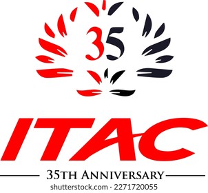 35 th anniversary company modern logo