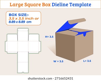3,5 x 3,5 Zoll großes quadratisches Feld