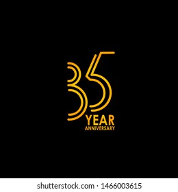 35 Year Anniversary Celebration Vector Template Design Illustration