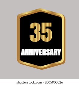 35 year anniversary celebration, vector design for celebrations, invitation cards and greeting cards