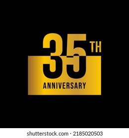 35 year anniversary design template. vector template illustration