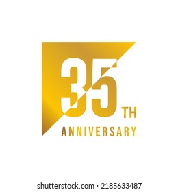35 year anniversary design template. vector template illustration