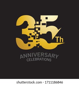 35 Year anniversary logo template Design for banner Vector template