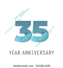 35 Year Anniversary Logo Vector Template Design Illustration