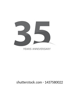 35 year anniversary vector, style  for celebration, logo template