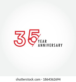 35 Jahre Jubiläum-Vektorvorlage