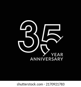 35 Year Anniversary Vector Template Design Illustration, Template Icons, Year Icons Vector