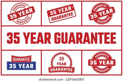 35 Year Guarantee Rubber Stamp Set