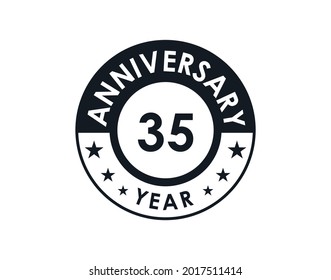 35 years anniversary badge vector design
