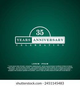 35 years anniversary celebration 3d vector template design illustration