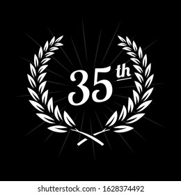 35 years anniversary celebration design template. 35th anniversary logo. Vector and illustration.