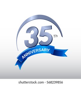 35 Years Anniversary Celebration Design Stock Vector (Royalty Free ...