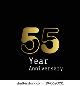35 Years Anniversary Celebration Gold Black Background Color Vector Template Design Illustration